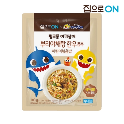 청정원 집으로ON 핑크퐁 뿌리야채랑 한우 어린이볶음밥 180g