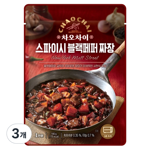 샘표식품 샘표 차오차이 스파이시 블랙페퍼짜장 180g