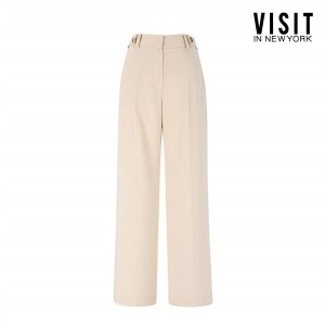 비지트인뉴욕 슬림 버튼 포인트 슬랙스 VY5LP30