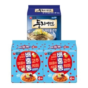 농심  배홍동 비빔면 8봉 + 둥지냉면 4봉