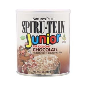 네이처스플러스 Spiru-Tein 주니어 영양이 풍부한 셰이크 믹스 초콜릿 맛 450g