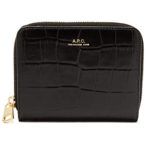 아페쎄 Emmanu 엠마누엘 크로커 이펙트 레더 지퍼 월렛 중지갑