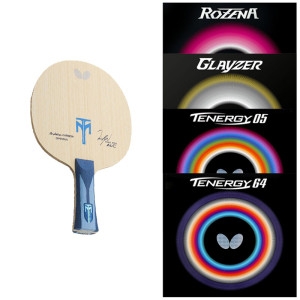 HTC 버터플라이 티모볼ALC 탁구라켓 + 로제나 그레이저 테너지 러버 부착세트