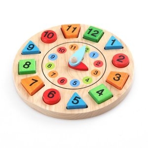 토도리브로 원목 도형시계/시계놀이/교구