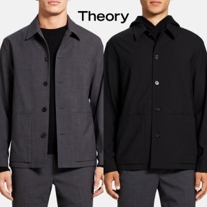 띠어리 M0871410 남자 울 혼방 트윌 소재의 셔츠형 워크웨어 자켓