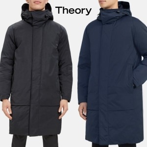 띠어리 남성 기능성 트윌 롱 패딩 후드 파카 자켓_L095417R