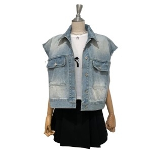 난닝구 여성 140268 포니링데님베스트 1124A2VT015