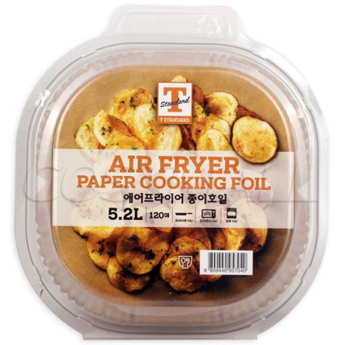 삼우에너텍 포시즌 티스탠다드 에어프라이어 종이호일 5.2L 120매