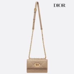 크리스찬디올 블랑앤꼴레뜨 미스 카로 Biscuit 매크로까나쥬 양가죽 미니 숄더백 S5169UDAX_M55U