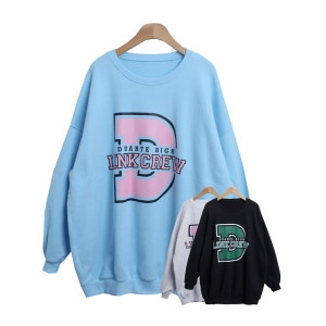 스웰 여성용 빅사이즈 오버핏 라운드 루즈핏 맨투맨 봄 가을 코디 크루빅맨투맨 BH3621