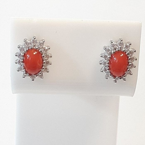 블루케이  하이퀄 천연산호 귀걸이240301-10탄생석