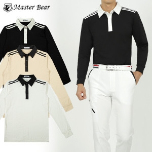 마스터베어 MASTER BEAR 어깨배색 카라 스판 긴팔 티셔츠 Model No_N2-2Q011