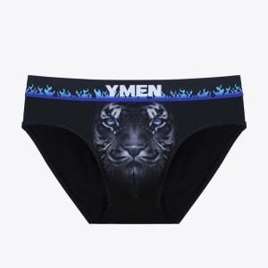 YES 호랑이 와일드 블랙 남성 삼각팬티 YSMPZB52