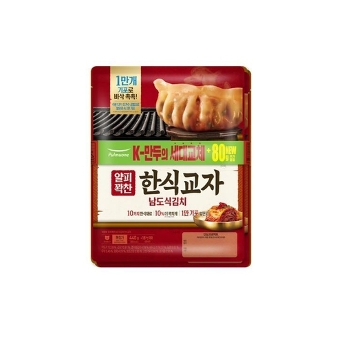 풀무원  얄피꽉찬 한식교자 남도식 김치 만두 440g