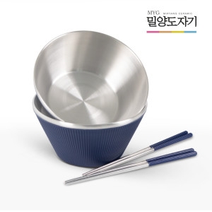 밀양도자기 피오르 면기 2P + 젓가락 2P