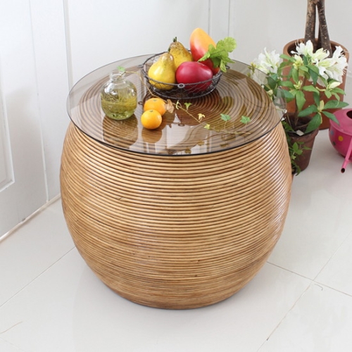 사라방드 몰디브 동글이 라탄 협탁 테이블