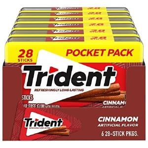 트라이던트  시나몬껌 계피향 무설탕껌 자일리톨 6팩입 대용량 Trident
