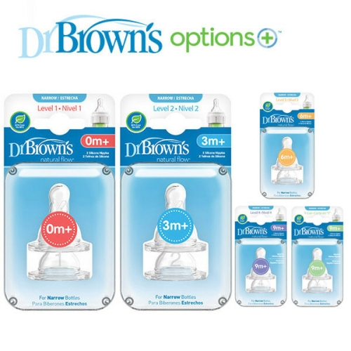 닥터브라운 내로우넥 옵션스 플러스 젖꼭지 2개입