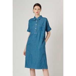 BCBG 여성 원포켓 데님 원피스 B4M4O684