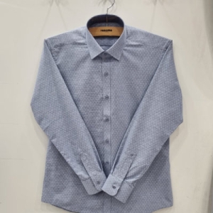 레노마 셔츠 카치온 프린트 슬림핏 긴소매RNSSLP138GYC