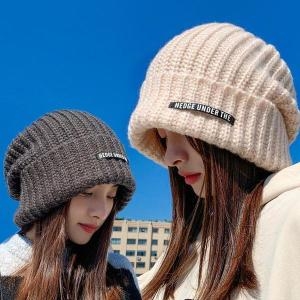 셀러허브 남녀공용 빅 투툼 스타일 비니 골지 루즈핏 트위드 S13113593