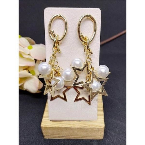 갤러리민  골드 스타 드롭 핸드메이드 귀걸이/큐빅/체인/데일리/여신/엔틱 3484637