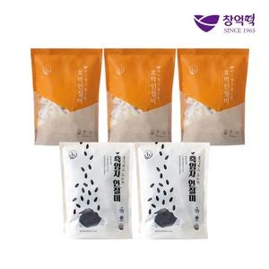 예다손나주공장  창억떡 모듬떡 2종 5봉 호박인절미 3개 + 흑임자 인절미 2개