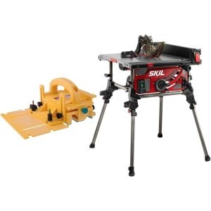 스킬 15Amp 10인치 휴대용 잡사이트 테이블 톱 접이식 스탠드 통합 다리 번들 마이크로지그 Grr리퍼 고급 3