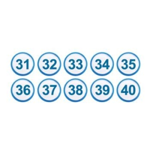 ART  아이넘버 31부터 40까지 번호판 파랑 지름 35mm 10개 S12248961