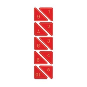 ART  삼각 번호판 락커룸 사물함 숫자 빨강 55 55 75mm 10개 S12248951