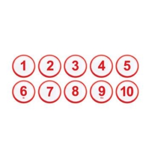 ART  아이넘버 1부터 10단위 번호판 빨강 지름 35mm 10개 S12248955