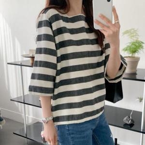 셀러허브 여자 면원단 30대 자수 라운드 칠부 블라우스 S13712901