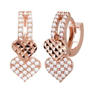 미니아트  더블하트 14K 골드필드핀 원터치 링 귀걸이 34072766