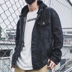 검정색 남자 여행 나들이 청자켓 점퍼 잠바 W9EE8E4