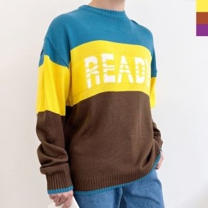 YAN 1041 남자오버핏레디배색니트 WB785E2