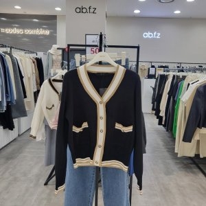 Ab.f.z AFY5GY32/브이넥 숏 가디건
