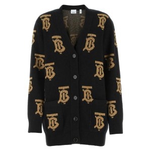 버버리 NADINE TB 로고 모노그램 가디건 블랙 8063209