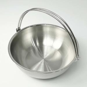 리빙아트  인덕션 스텐 샤브샤브 고리 전골 냄비 24cm