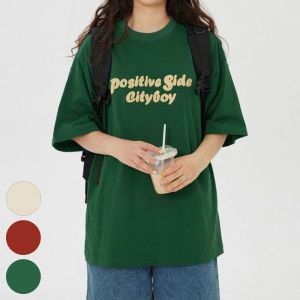 시드마켓 보이프린팅루즈반팔티 403J969S 빅사이즈 여성의류