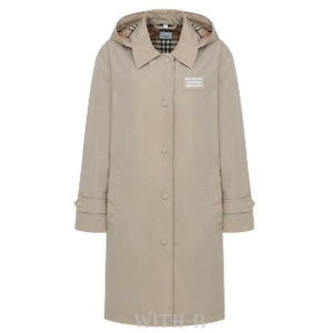 버버리 여성 체크후드 트렌치 코트 80227321