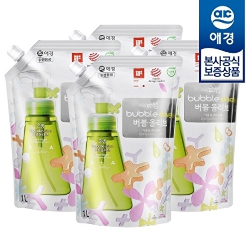 순샘 버블 올리브 주방세제 리필 1L