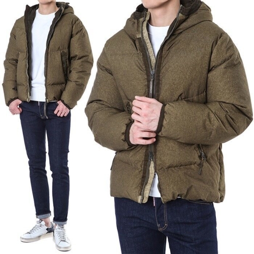 CP컴퍼니 남성 코테드 고글 후드 패딩 자켓 블랙_15CMOW221A 006022G