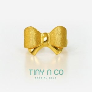 타이니앤코  리본 돌반지 1g