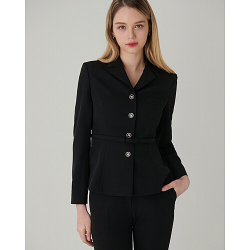 사틴 에이핑크 윤보미 착용 벨티드 슬림 자켓 S231S1100