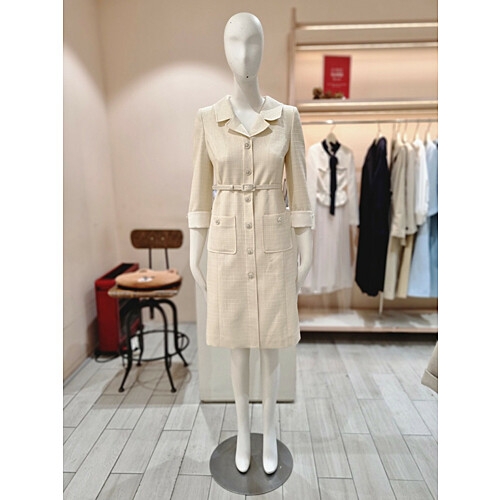 JJ지고트 여성 플랩 디테일 브이넥 원피스 GP4A0OP381