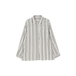 랩 코튼 세로 스트 셔츠 AN3WB840