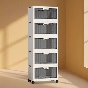 빌라드하우스 투명오픈형 5단 폴딩 리빙박스 70L