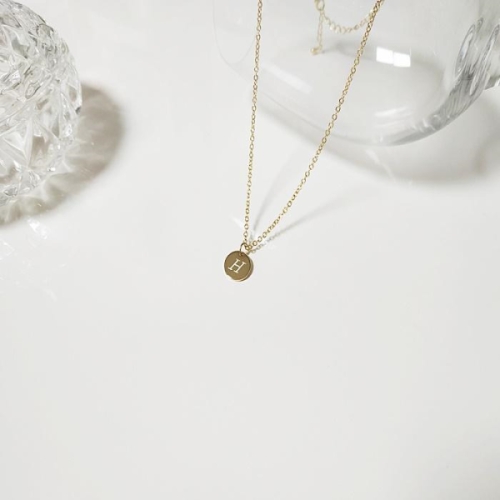 라라엘  소장가치 고급 이니셜 각인 써클 코인 펜던트 목걸이z 11432918