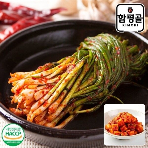 함평골김치 감칠맛이 풍부한 전라도 파김치 1kg+깍두기 1kg