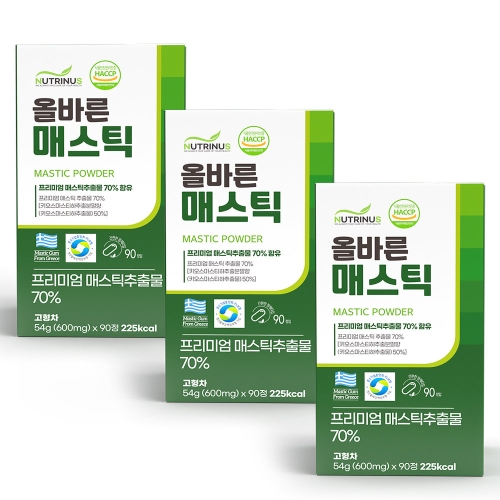 올바른영양 뉴트리너스 올바른 매스틱 600mg 90정